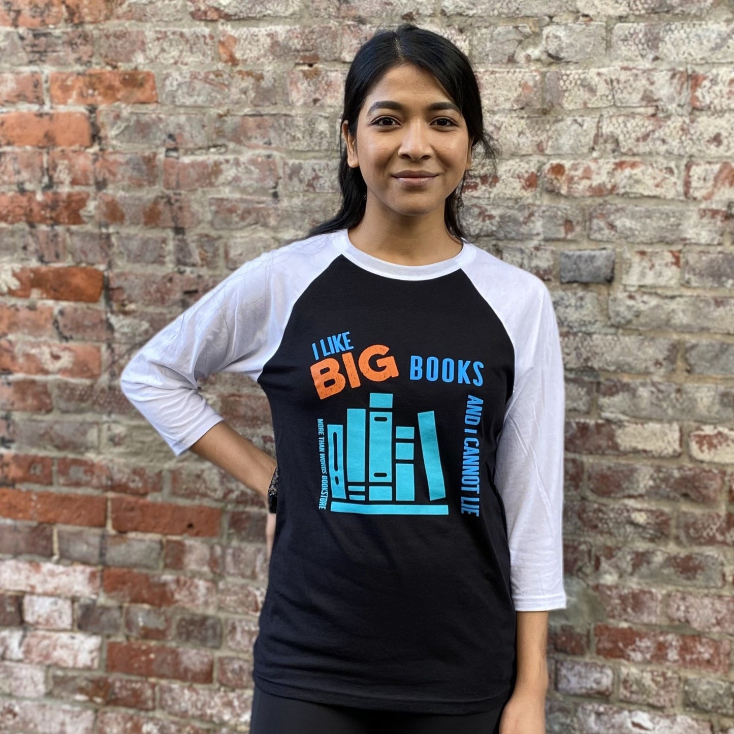 MTW Graphic Tees: I Like Big Books Baseball Tee