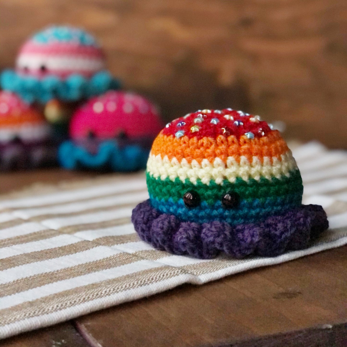 MTW Knit Plushies: Rainbow Octopus