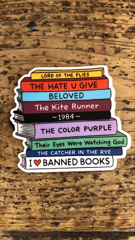 Banned Books Die Cut Sticker
