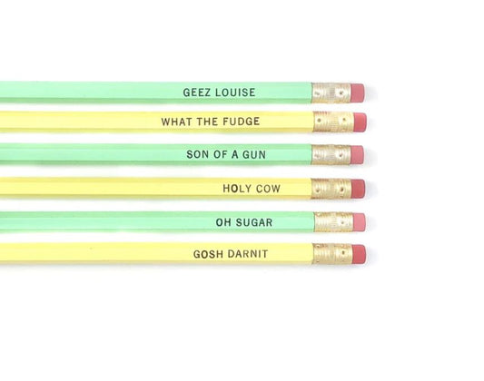Grey Street Paper: Grandma's Cuss Words Set of 6 Pencils