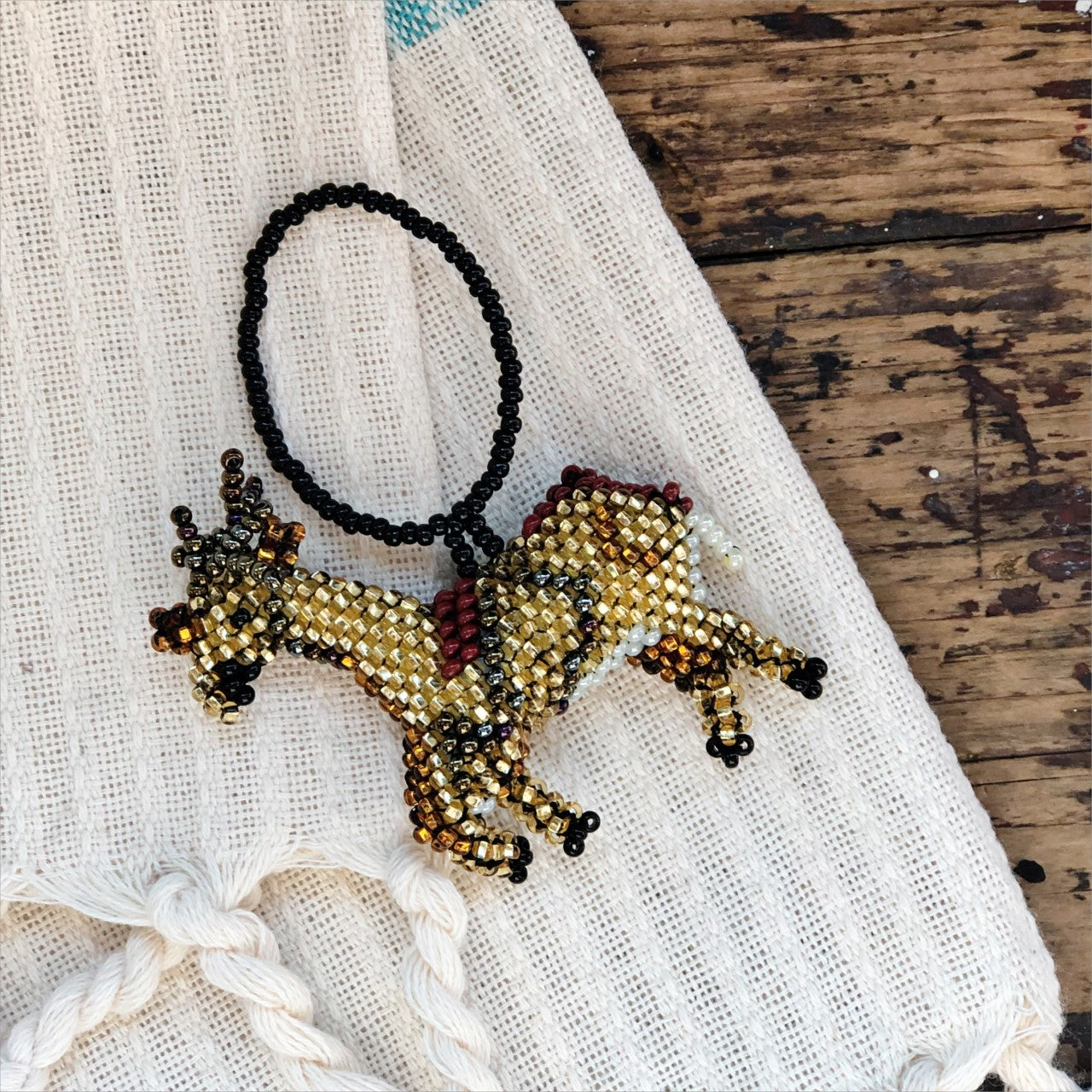 Heart of the Sky: Beaded Reindeer Ornament