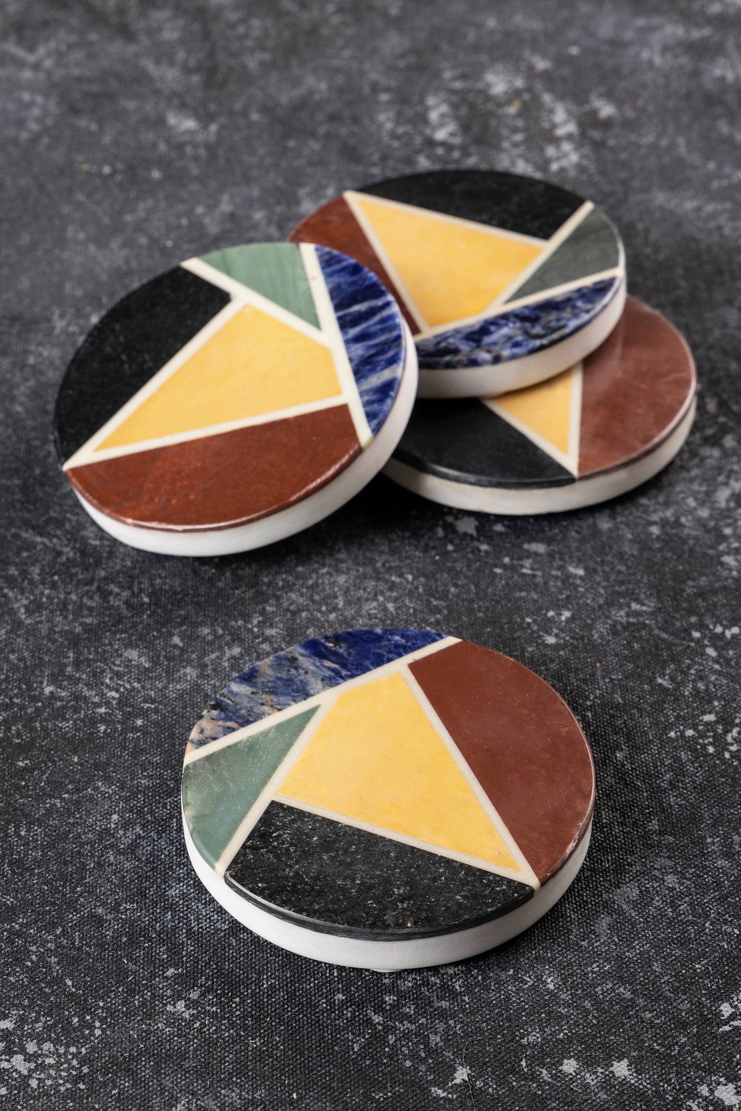 Gauri Kohli: Bennett Marble Coasters, Set of 4