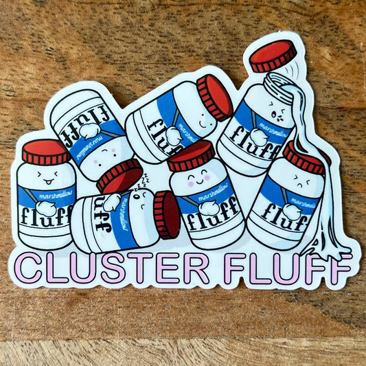 Elissa Surabian Art: Cluster Fluff Sticker