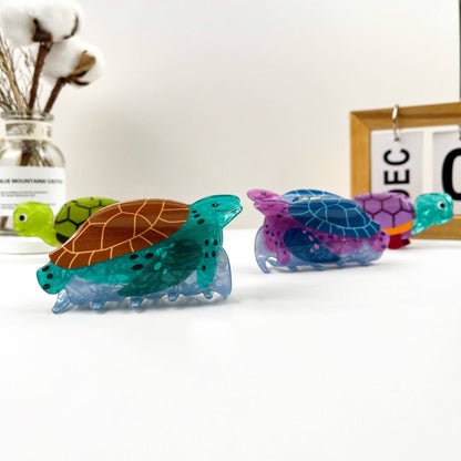 mildstyles: Cartoon Marine Life Sea Turtle Acrylic Hair Claw Clip