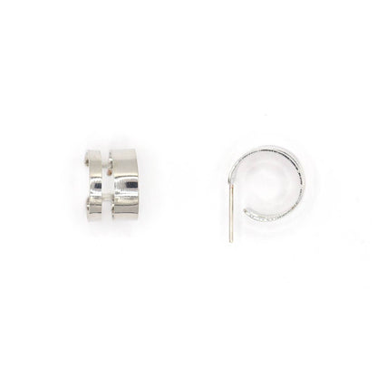 PURPOSE Jewelry: Honor Huggie Earrings in Silver-Tone