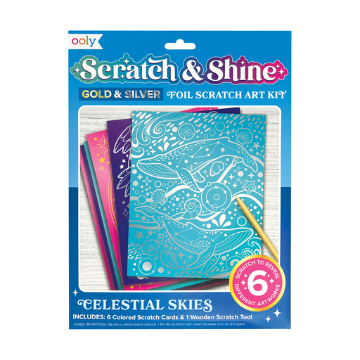 OOLY: Scratch & Shine Scratch Cards - Celestial Skies (7 PC Set)