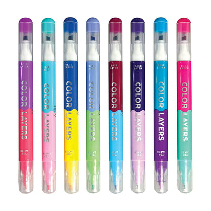 OOLY: Color Layers Double-Ended Layering Markers- Set of 8