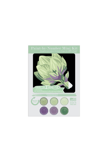 Elle Crée (She Creates): Artichoke MINI Paint-by-Number Kit