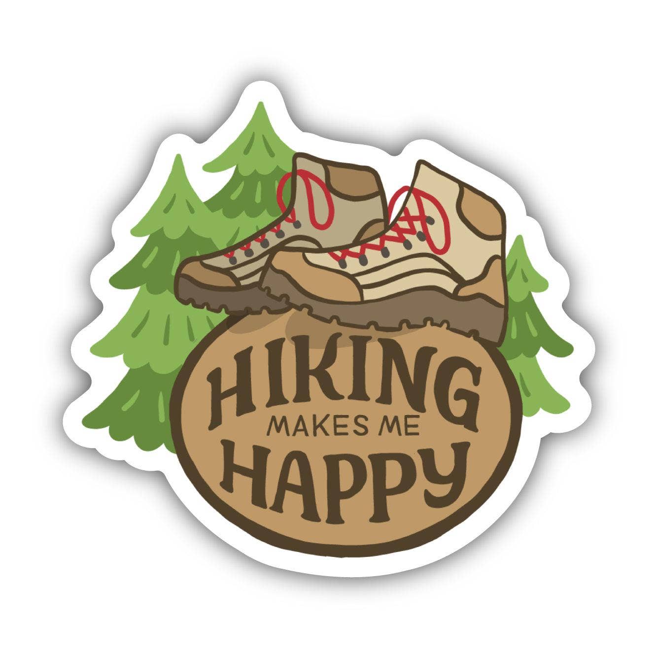 Big Moods: Hiking Makes Me Happy Sticker