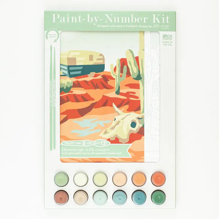 Elle Crée (She Creates): Desertscape Paint-by-Number Kit