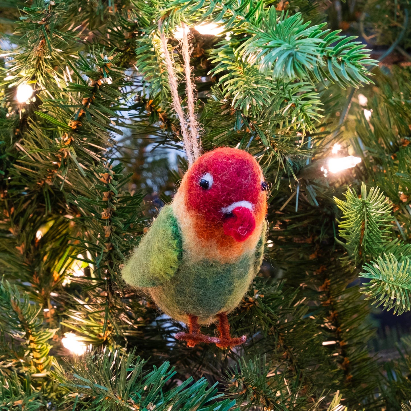 The Winding Road: Felt Parrot Ornament