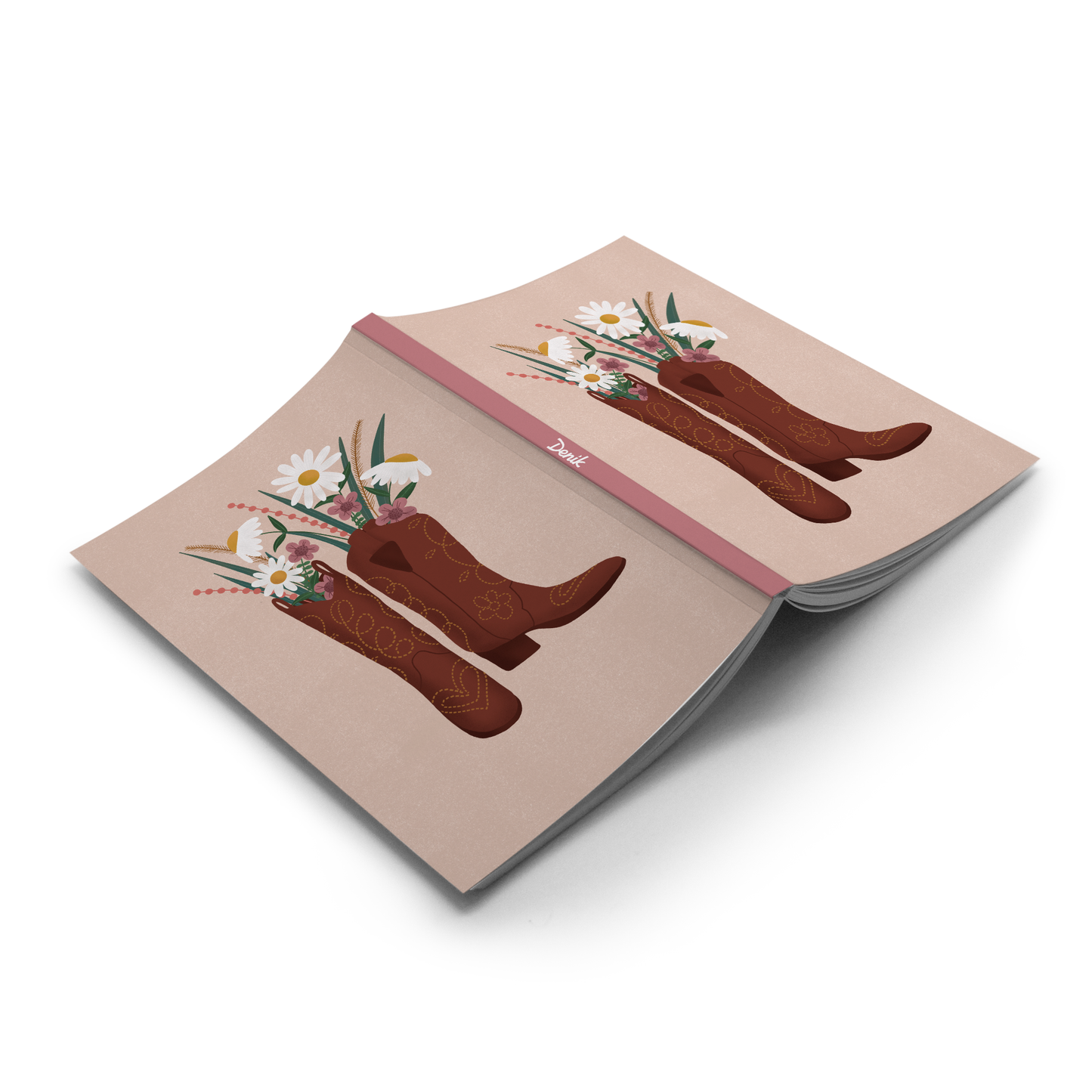 Denik: Boots & Flowers Classic Layflat Notebook