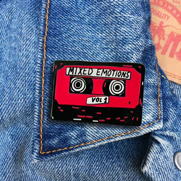 The Found: Mixed Emotions Cassette Tape Pin