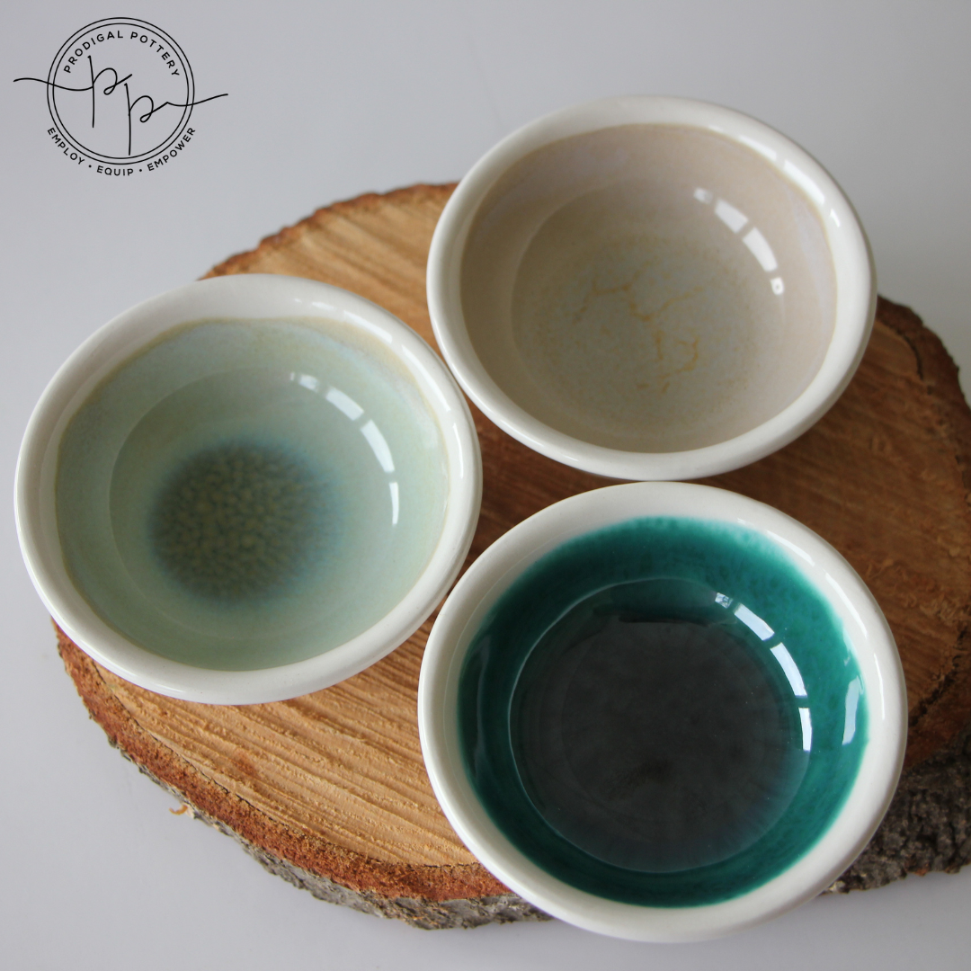 Prodigal Pottery: Mini Artisan Bowl (Sea Spray)