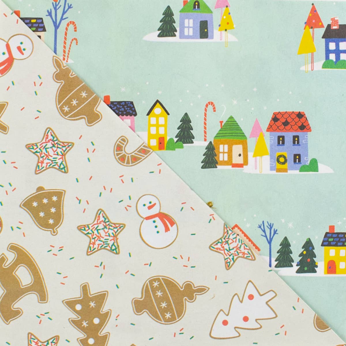 Wrappily Eco Gift Wrap Co.: Home For The Holidays/ Christmas Cookies Eco Wrapping Paper