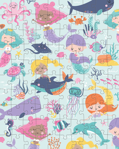 JIGGY Puzzles: JIGGY Junior 100pc: Mermaid Party by Angela Nickeas