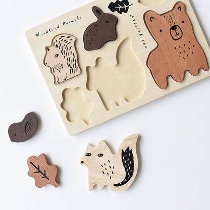 Wee Gallery: Wooden Tray Puzzle Woodland Animals (2nd Edition)