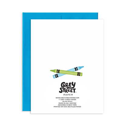 Grey Street Paper: Brightest Crayon Graduation Greeting Card