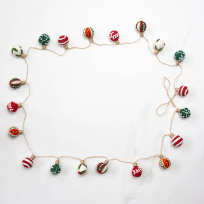 The Winding Road - Emboridered Christmas Ball Garland