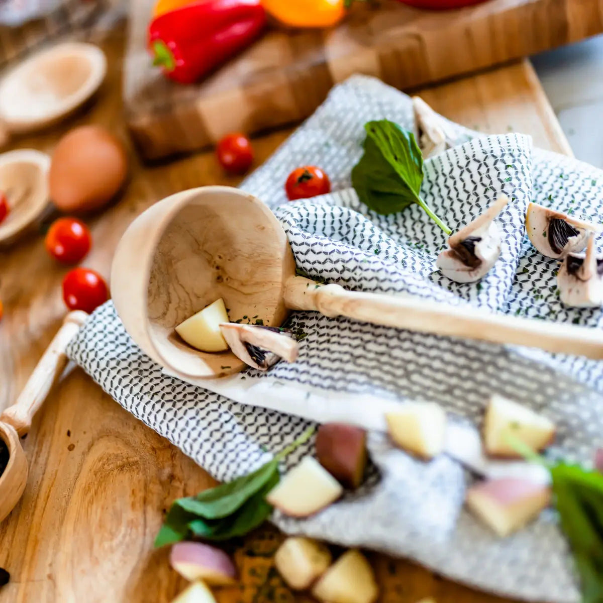 Azizi Life: Hand Carved Wooden Kitchen Utensils