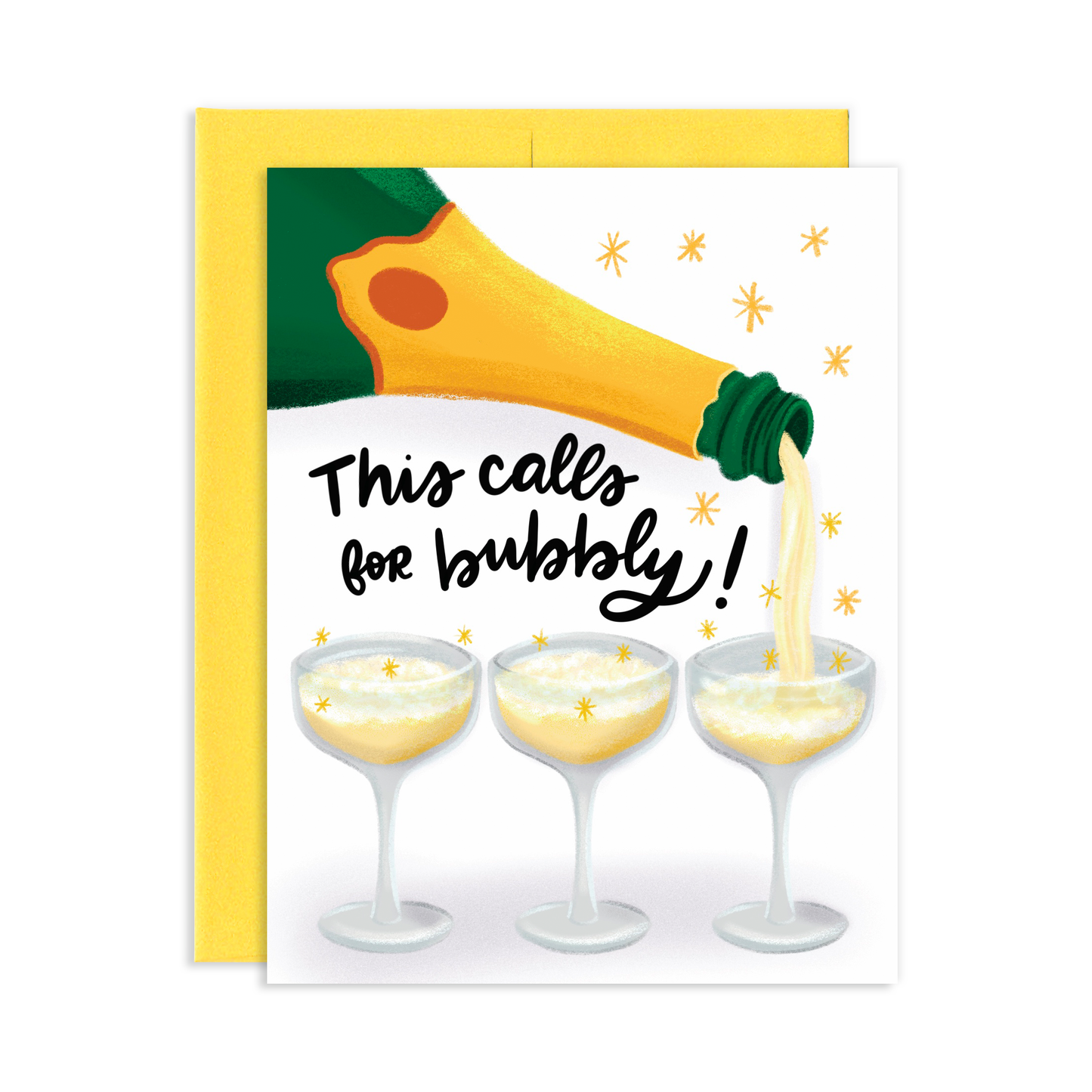 Grey Street Paper: This Calls For Bubbly Congratulations Greeting Card