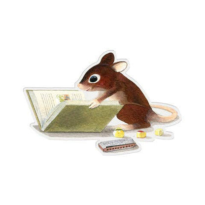 Felix Doolittle: Let's See - Vinyl Stickers - Mouse Reading