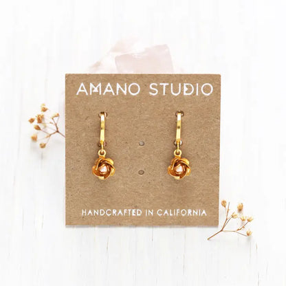 Amano Studio: Sonoma Rose Huggie Hoops