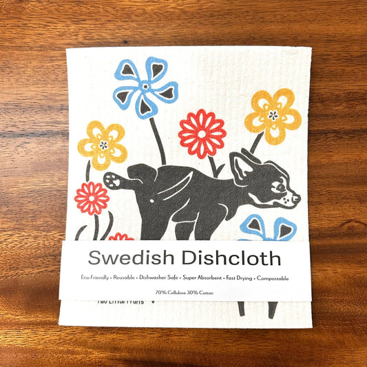 Two Little Fruits: Swedish Dishcloth - Funny Dog Dishcloth  – Reusable Swedish