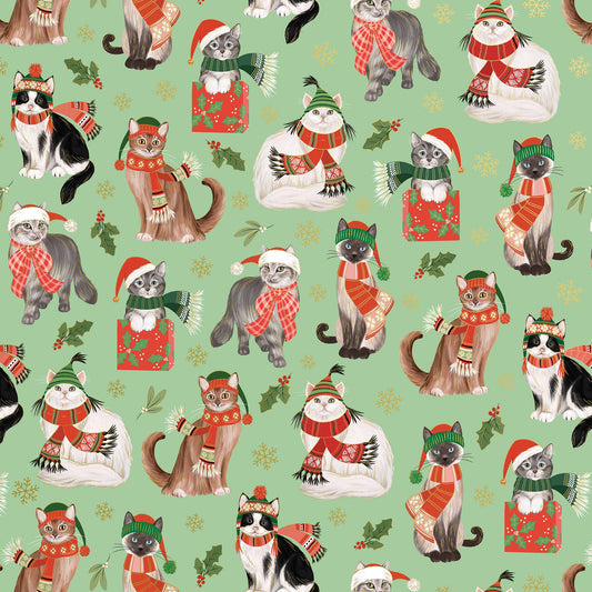 Jillson & Roberts: Frolicking Felines Gift Wrap Roll