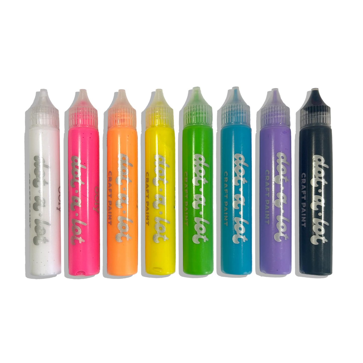 OOLY: Dot-A-Lot: Dimensional Craft Paint - Bright (Set of 8)