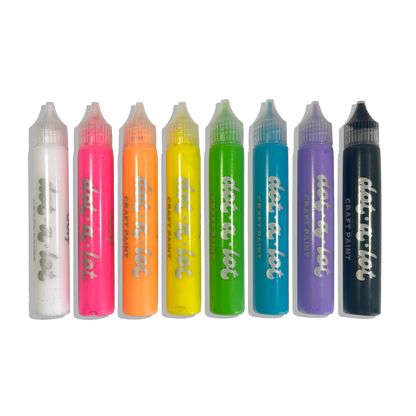OOLY: Dot-A-Lot: Dimensional Craft Paint - Bright (Set of 8)