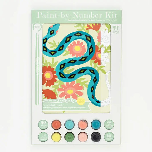 Elle Crée (She Creates): Kids Splendid Snake Paint-By-Number Kit