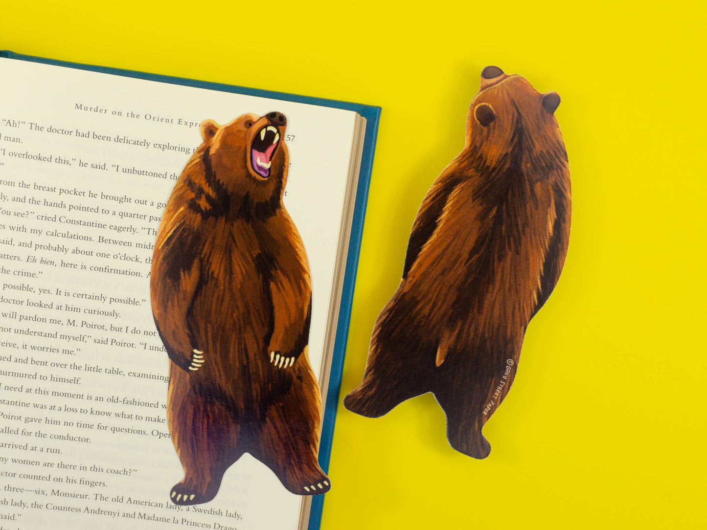 Grey Street Paper: Grizzly Bear Die-Cut Bookmark