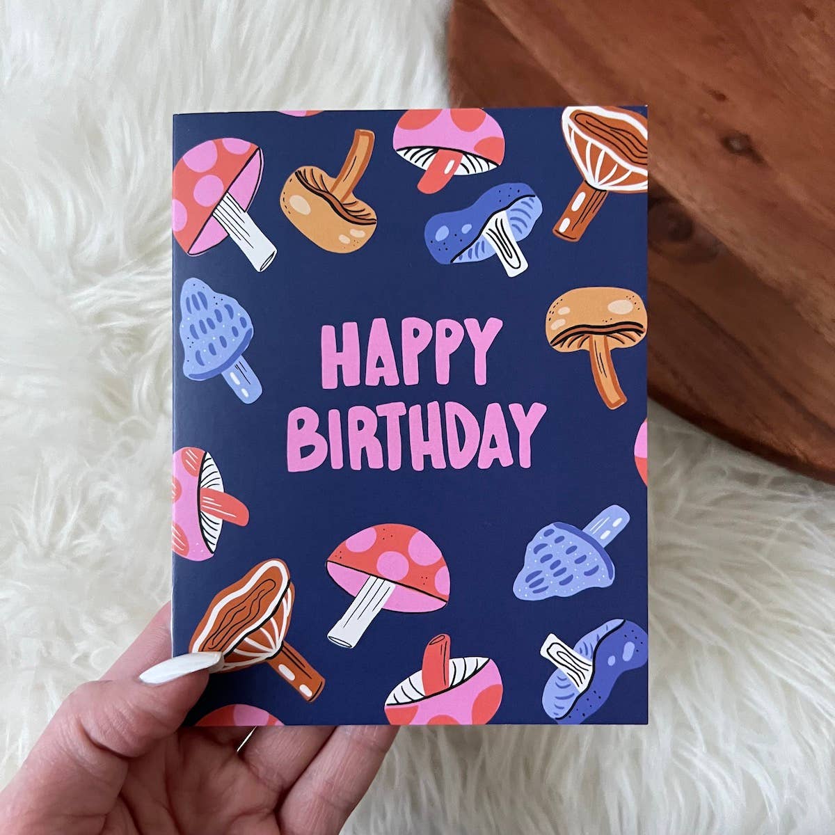 Big Moods: "Happy Birthday" Mushroom Card