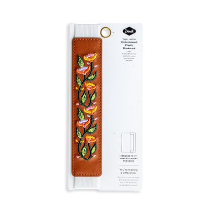 Denik: Molina Vine Embroidered Elastic Bookmark