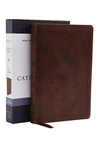 NRSV, Catholic Bible, Gift Edition, Leathersoft, Brown, Comfort Print: Holy Bible