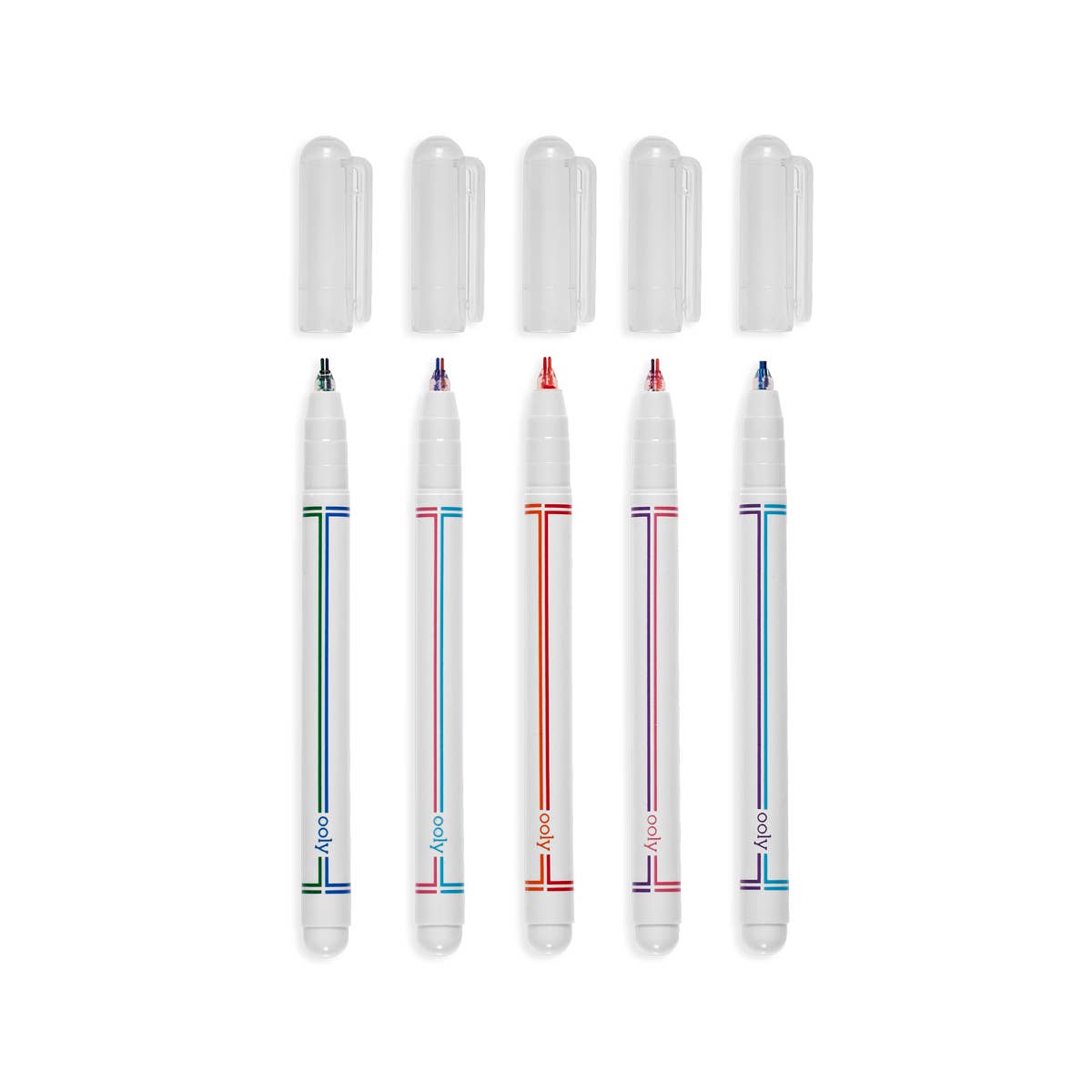 OOLY: Seeing Double Fine Felt DoubleTip Markers - Set of 5 / 10 Co