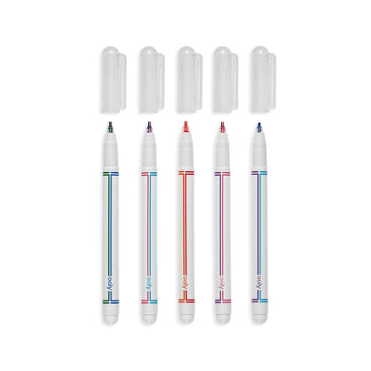 OOLY: Seeing Double Fine Felt DoubleTip Markers - Set of 5 / 10 Co
