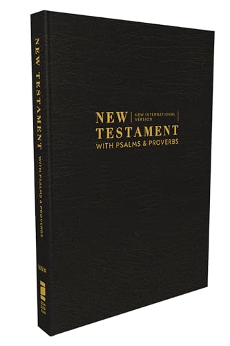 NIV, New Testament with Psalms and Proverbs, Pocket-Sized, Paperback, Black, Comfort Print