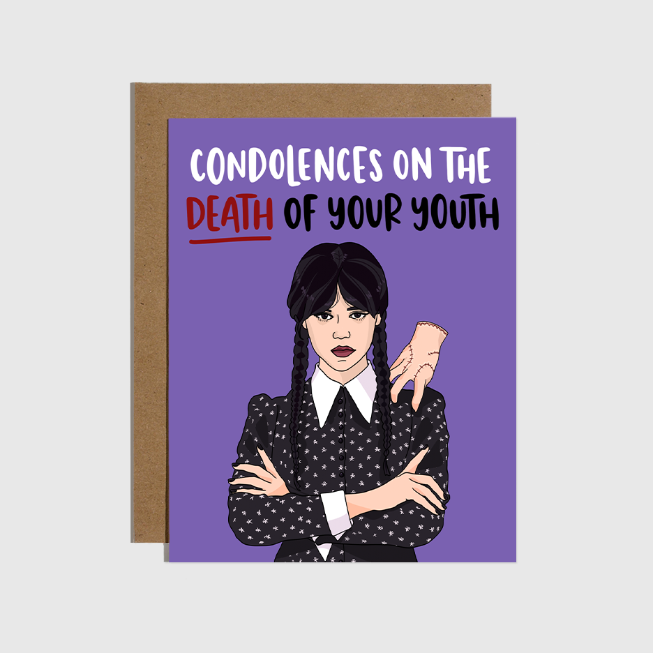 Brittany Paige: Condolences on The Death of Your Youth Birthday Card