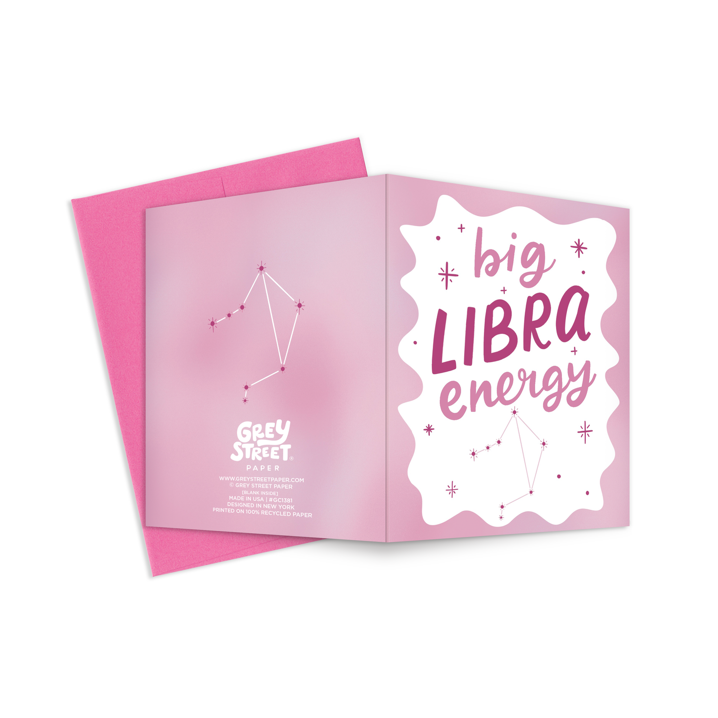 Grey Street Paper: Big Libra Energy Birthday Greeting Card