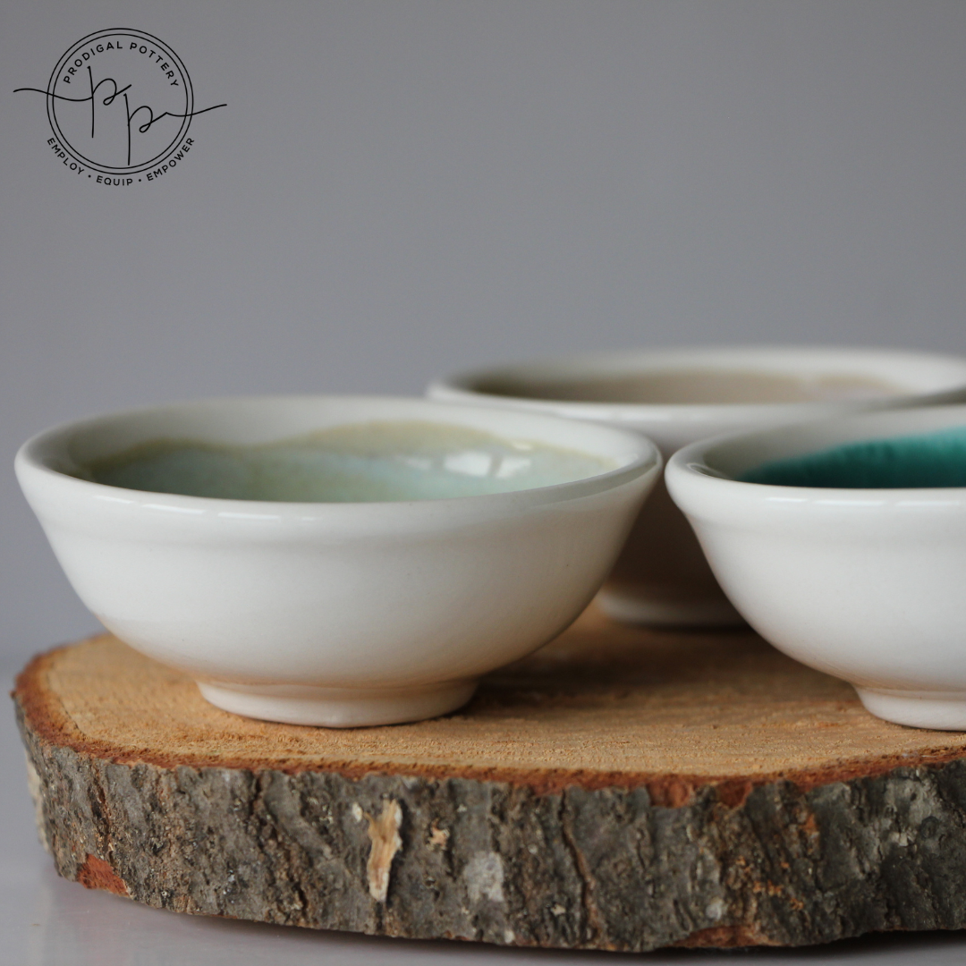 Prodigal Pottery: Mini Artisan Bowl (Sea Spray)