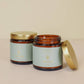 JaxKelly: 4oz Amber Crystal Candles - Moonstone - Good Luck