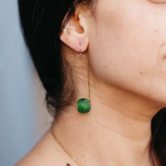 Purpose Jewelry: Jasmine Drops Seafoam Green