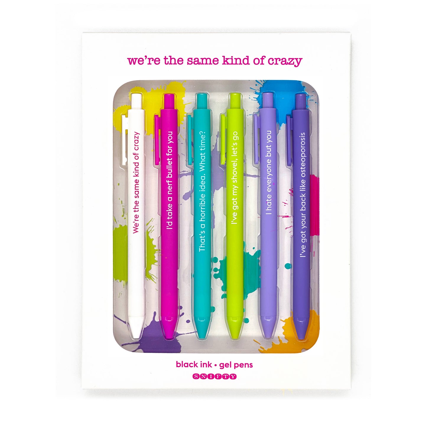 SNIFTY: SAME KIND OF CRAZY QUOTABLE GEL PEN SET