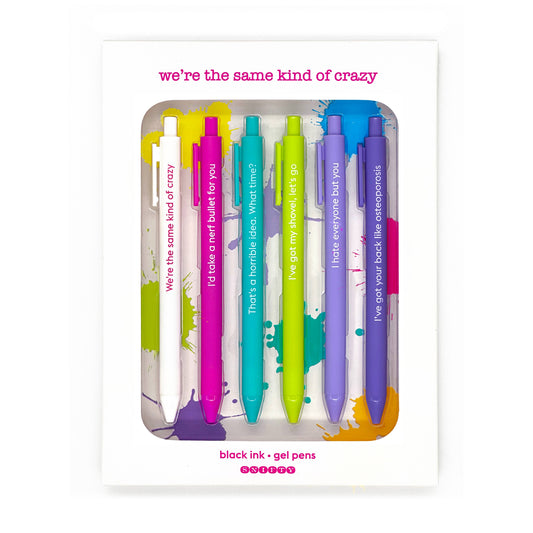 SNIFTY: SAME KIND OF CRAZY QUOTABLE GEL PEN SET