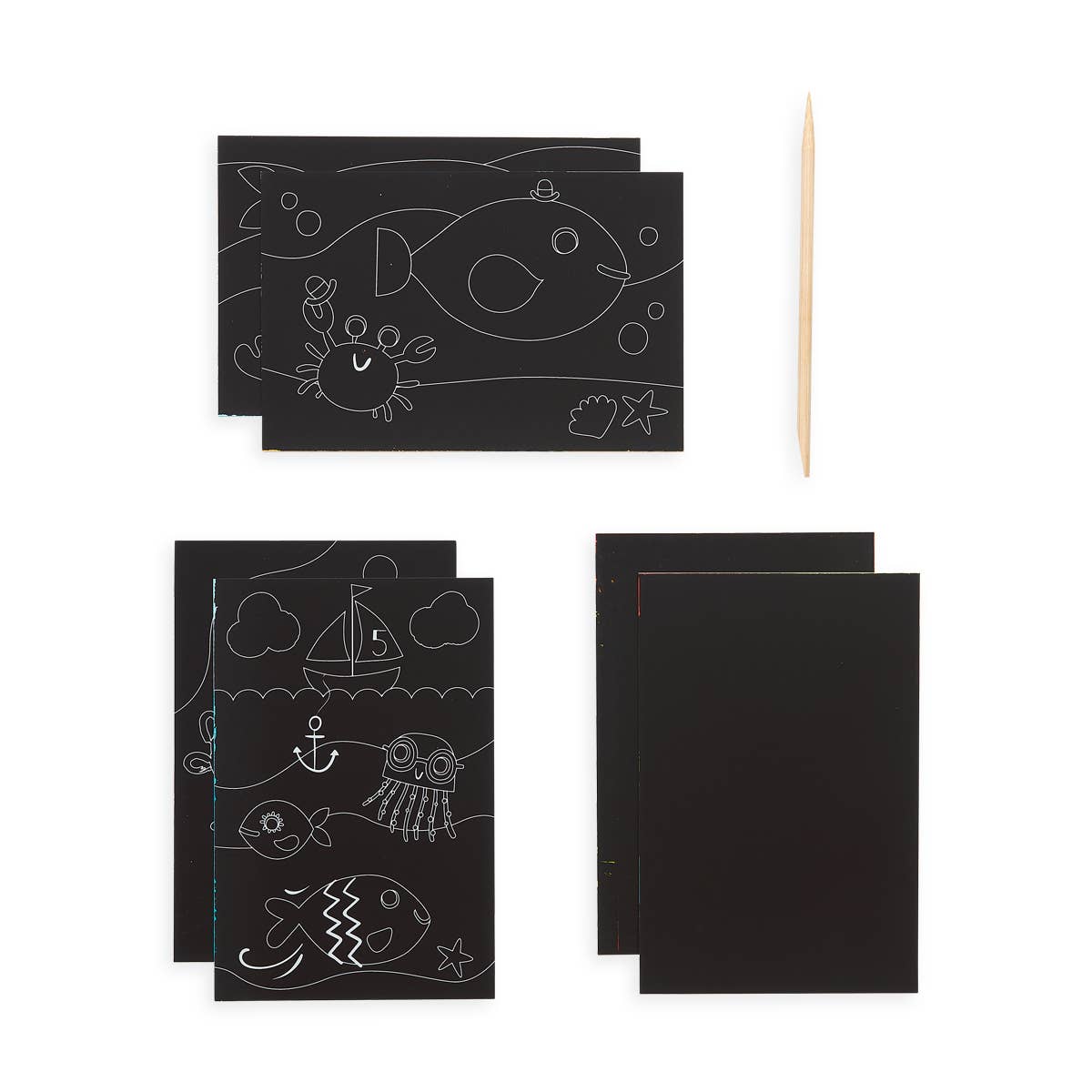 OOLY: Mini Scratch & Scribble Art Kit: Friendly Fish