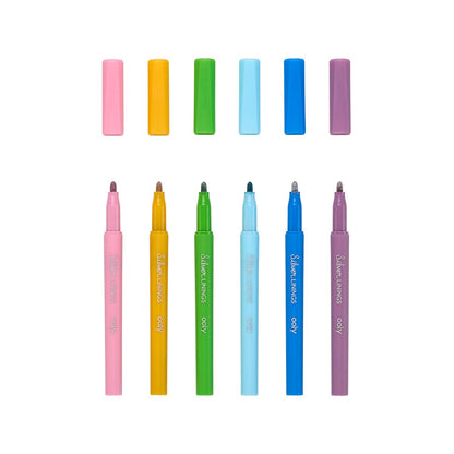 OOLY: Silver Linings Outline Markers - Set of 6