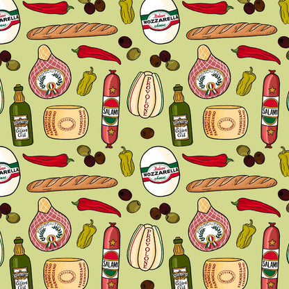 Brittany Paige: Italian Meats & Cheeses Wrapping Paper Roll