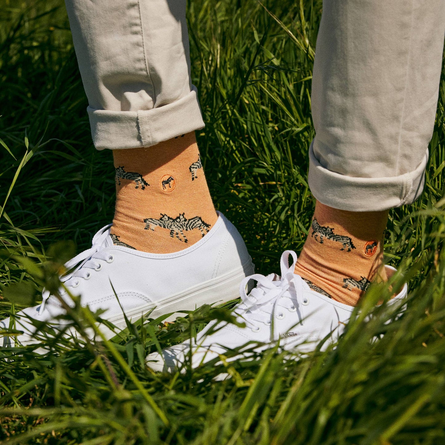 Conscious Step: Socks that Protect Zebras (Orange Zebras)